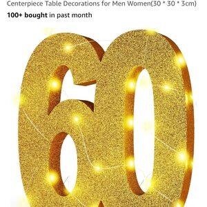 Sparkling Gold 60th Birthday Table Decoration